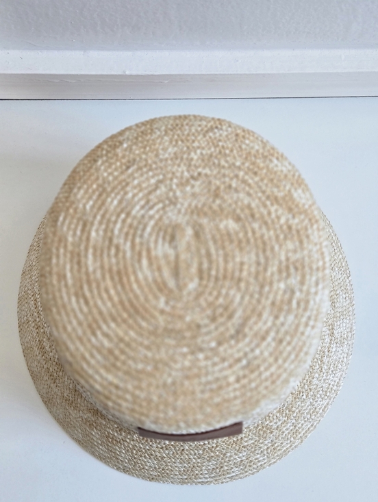New Catarzi 1910 Elba Fine Braided Leather 100% Straw Bucket  display picture 1